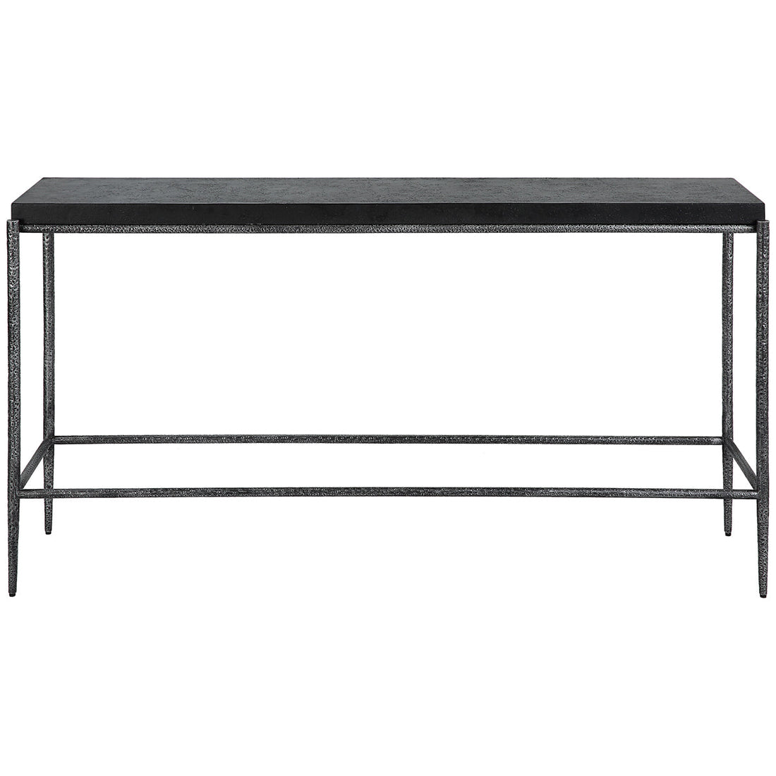 Uttermost Crescendo Black Concrete Console Table