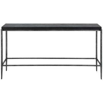 Uttermost Crescendo Black Concrete Console Table