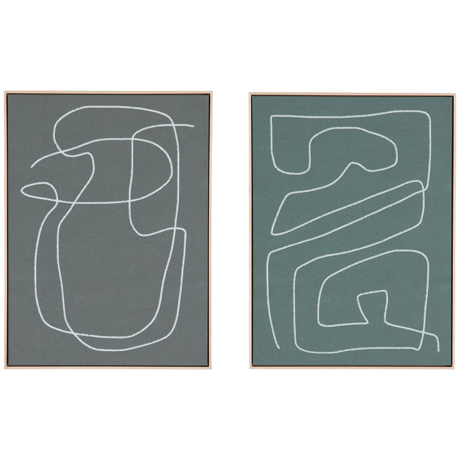 Four Hands Art Studio Line Abstract Set by Dan Hobday