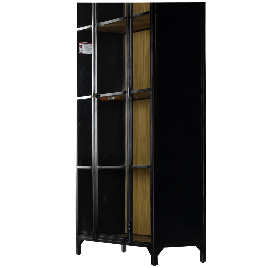 Four Hands Belmont Cabinet - Black and Oak