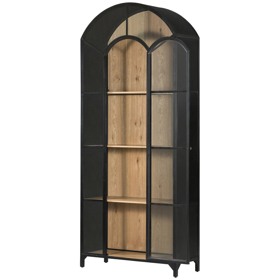 Four Hands Belmont Cabinet - Black and Oak