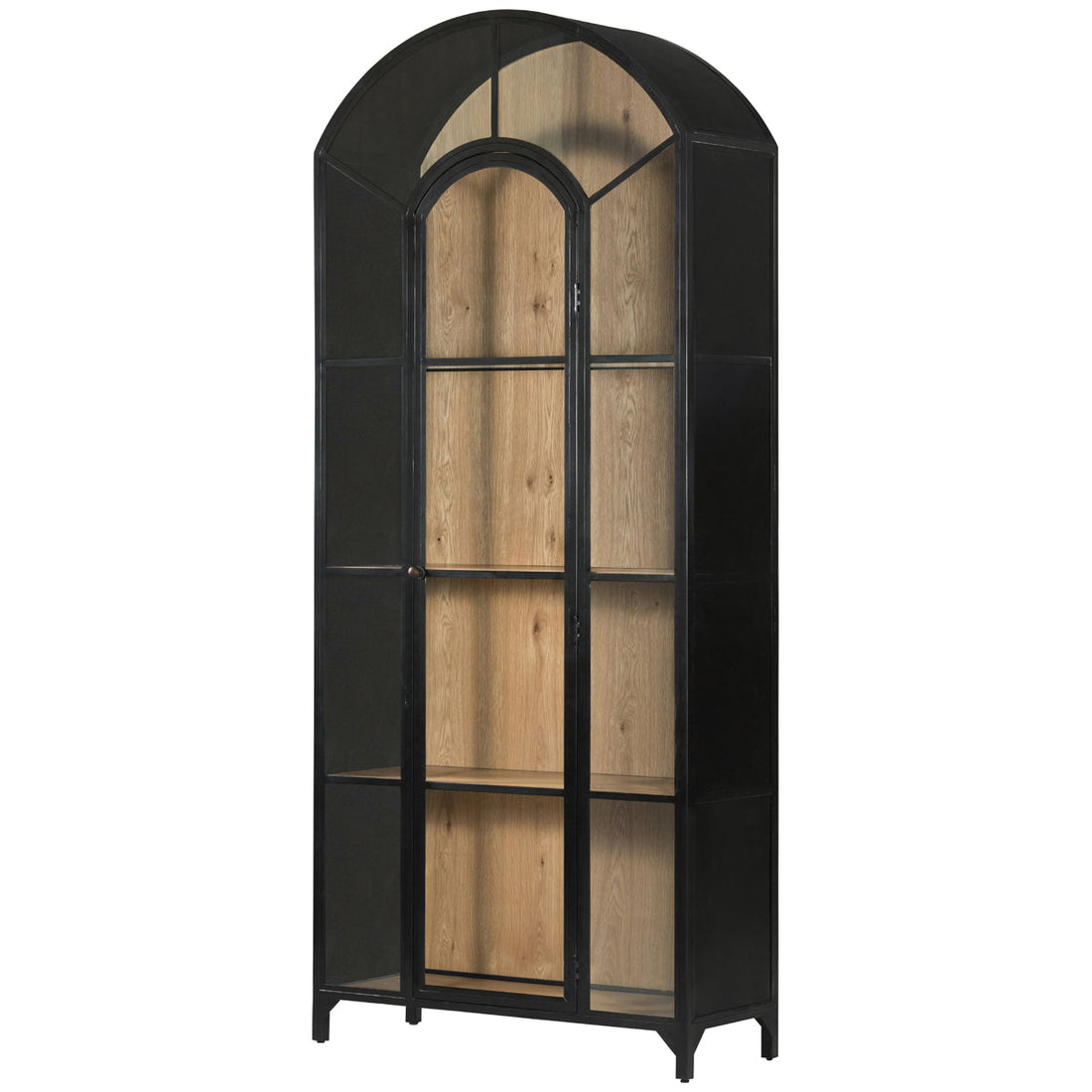 Four Hands Belmont Cabinet - Black and Oak