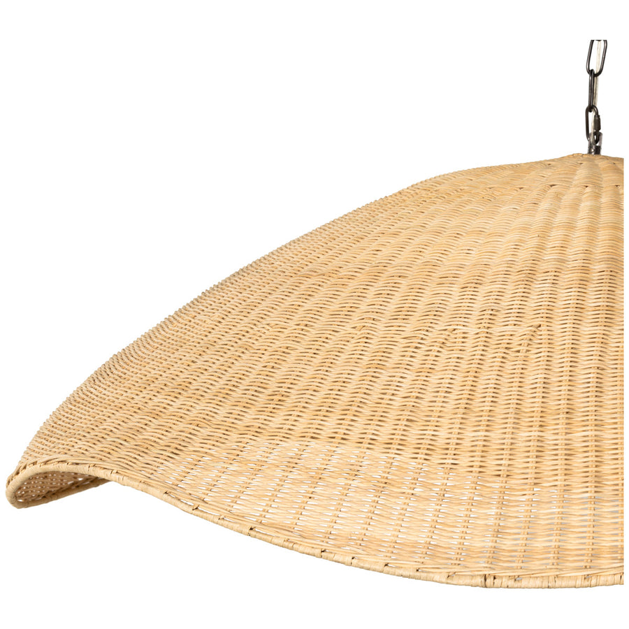 Four Hands Ryker Overscale Woven Rattan Pendant - Natural