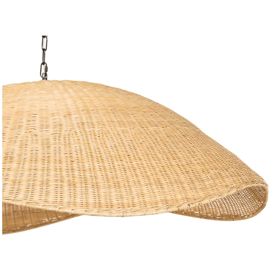 Four Hands Ryker Overscale Woven Rattan Pendant - Natural