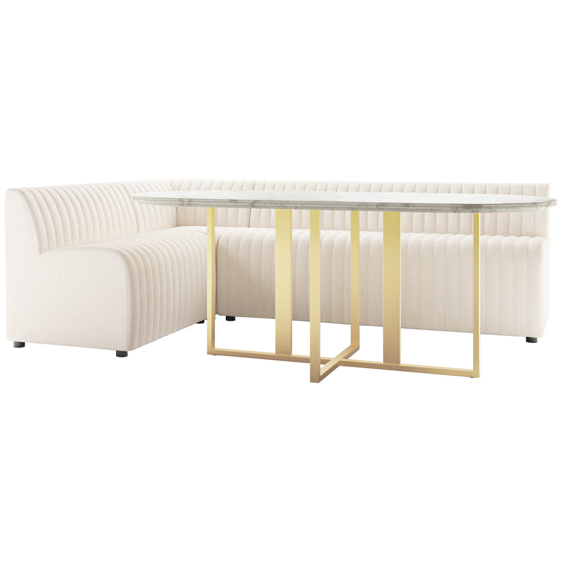 Four Hands Grayson Augustine L-Shape Dining Banquette