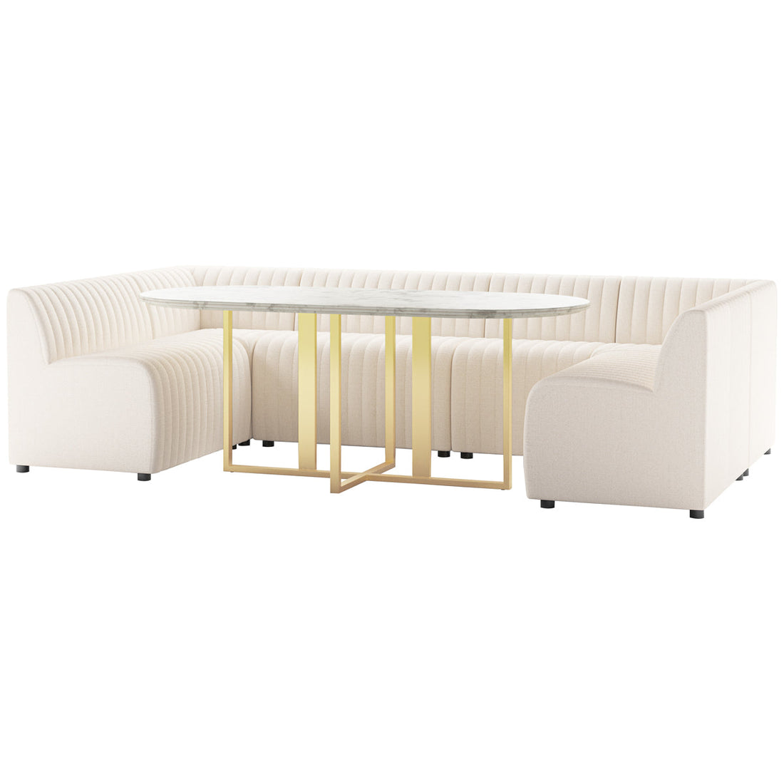 Four Hands Grayson Augustine U-Shape Dining Banquette