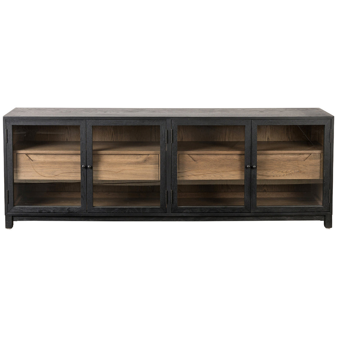 Four Hands Irondale Millie Media Console - Drifted Matte Black