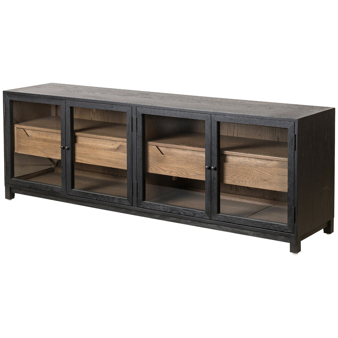 Four Hands Irondale Millie Media Console - Drifted Matte Black