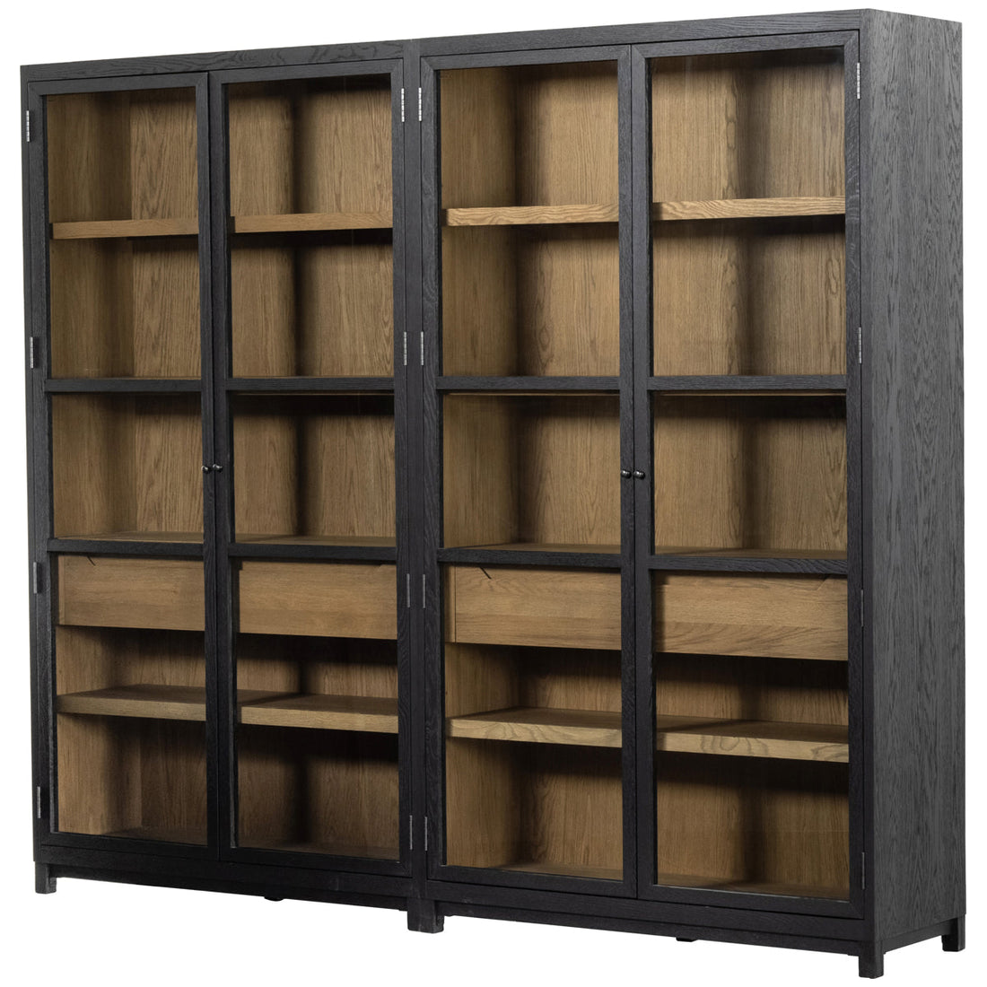 Four Hands Irondale Millie Double Cabinet - Drifted Black