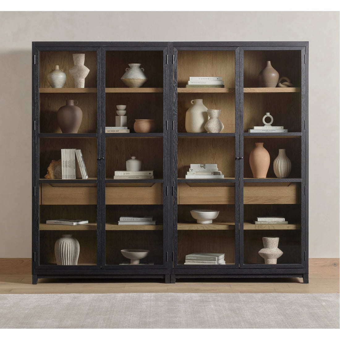 Four Hands Irondale Millie Double Cabinet - Drifted Black