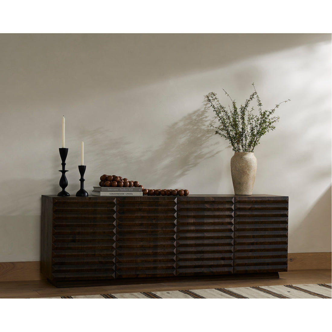 Four Hands Aiden Tussac Media Console - Matte Brown Neem