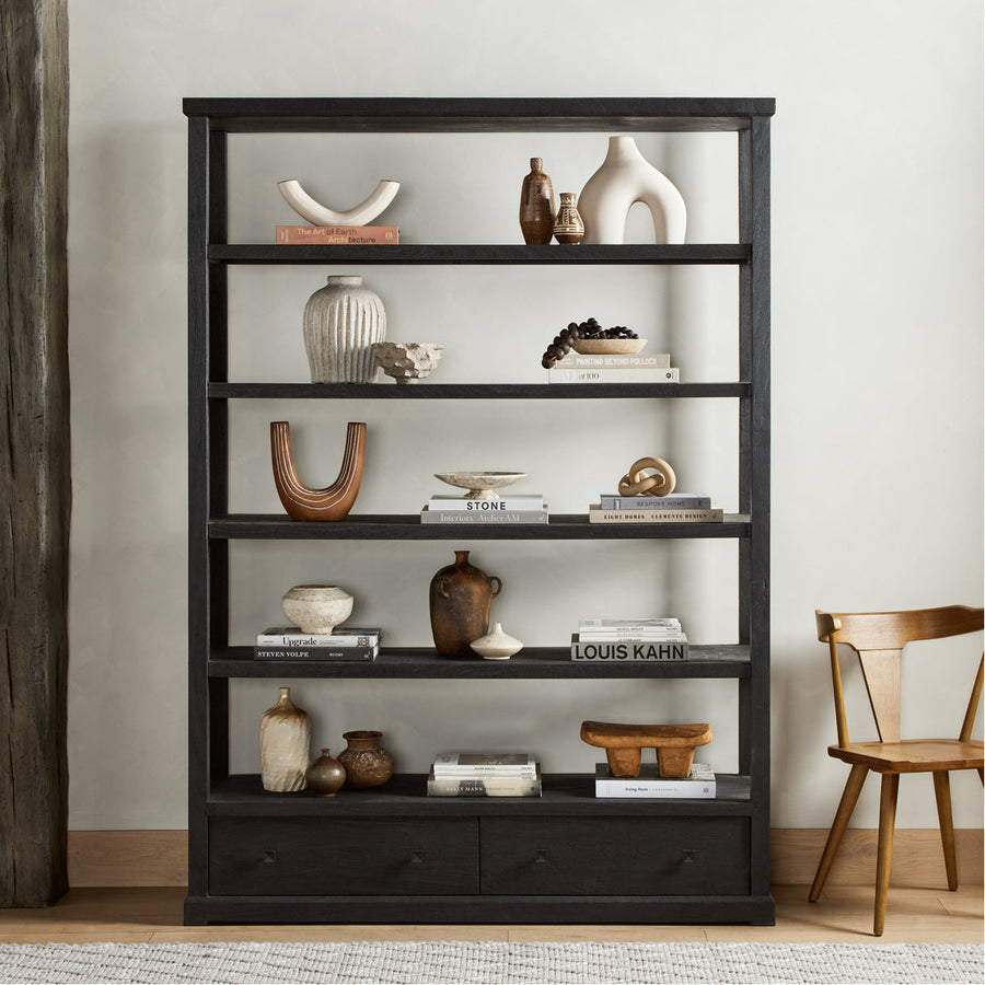 Four Hands Maya Woodmore Bookcase - Dark Totem