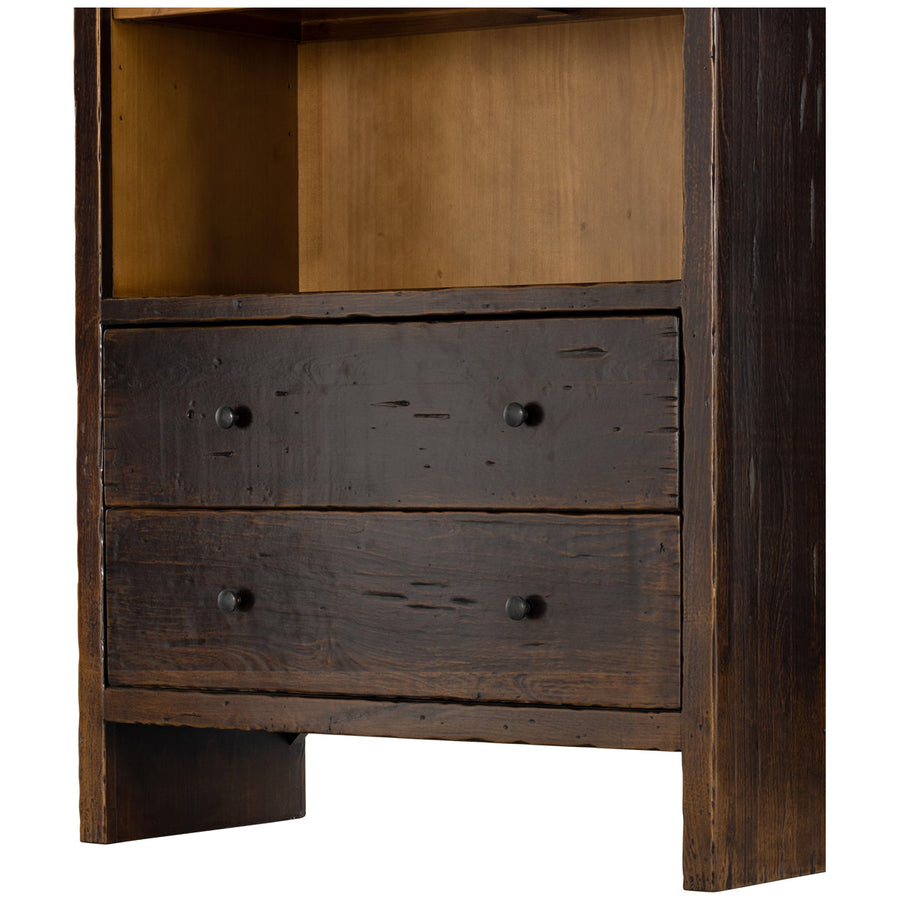 Four Hands Cordella Macgregor Bookcase - Distressed Walnut