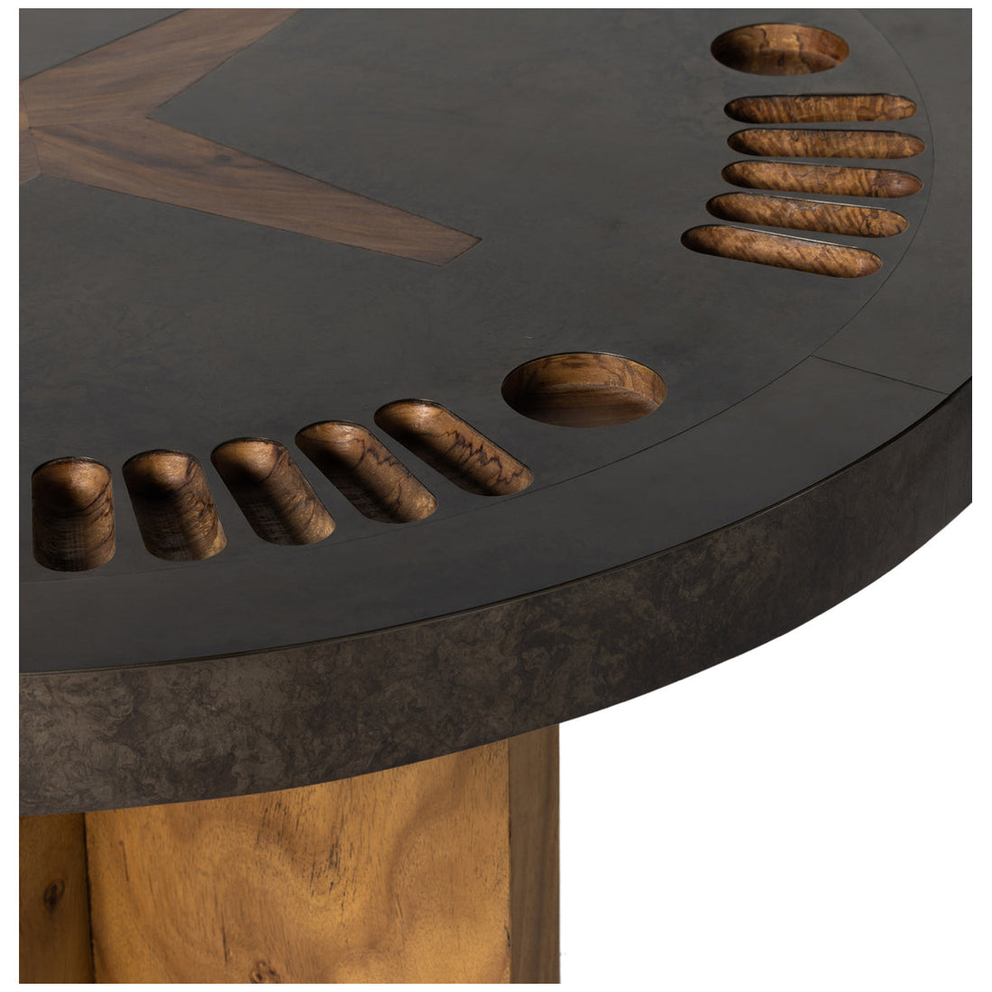 Four Hands Wesson Poker Table - Natural Brown Guanacaste