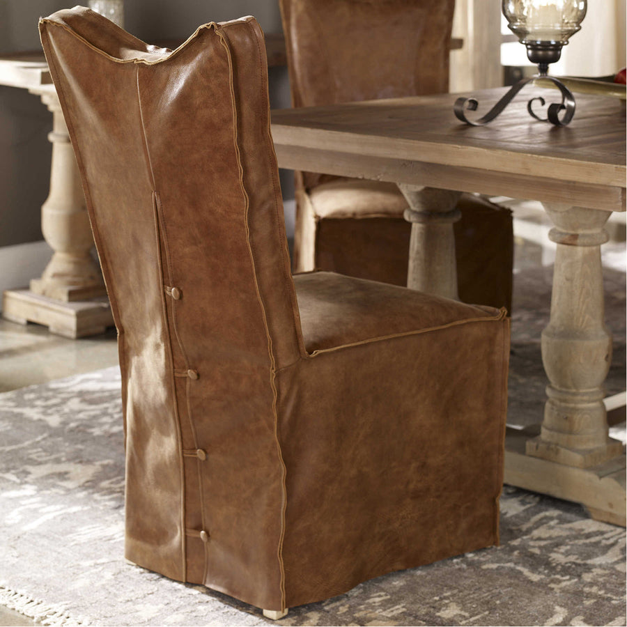 Uttermost Delroy Armless Chairs, Set of 2