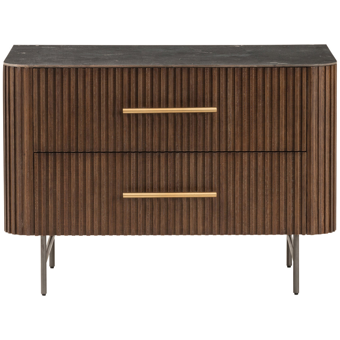 Four Hands Collins Fletcher Large Nightstand - Terra Brown