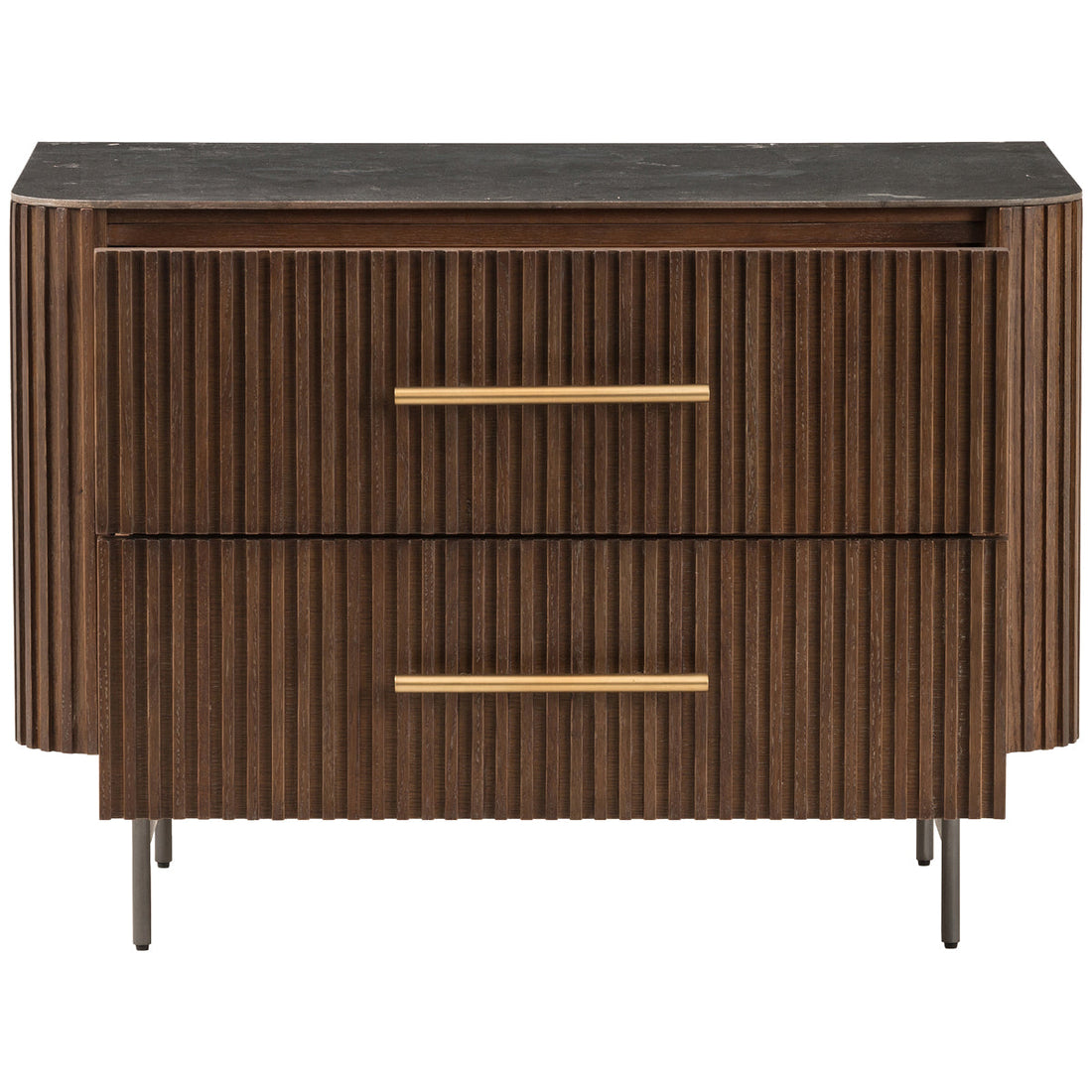 Four Hands Collins Fletcher Large Nightstand - Terra Brown