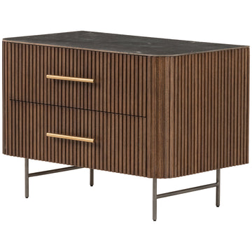 Four Hands Collins Fletcher Large Nightstand - Terra Brown