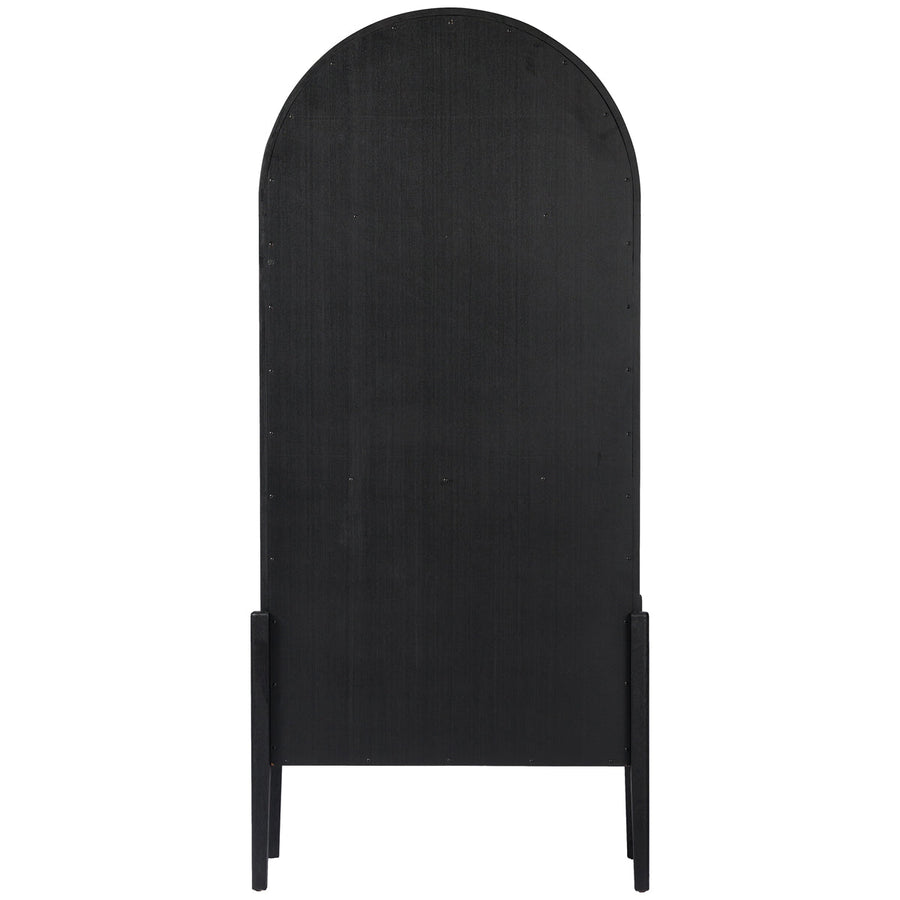 Four Hands Irondale Tolle Panel Door Cabinet - Drifted Matte Black