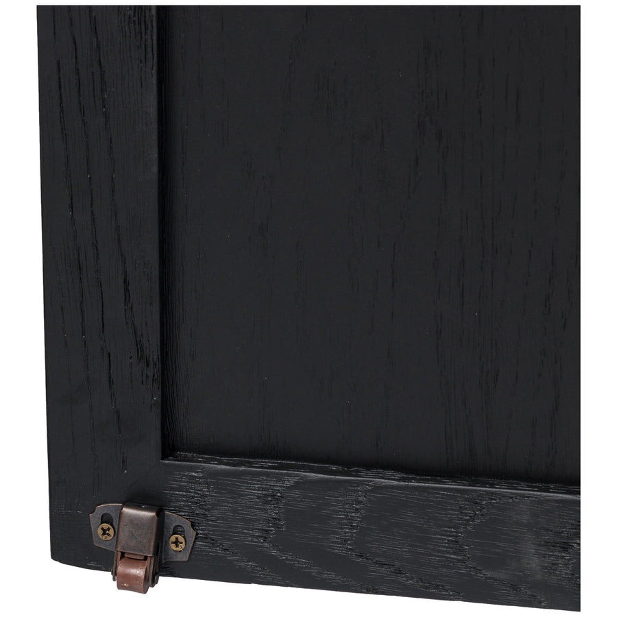 Four Hands Irondale Tolle Panel Door Cabinet - Drifted Matte Black