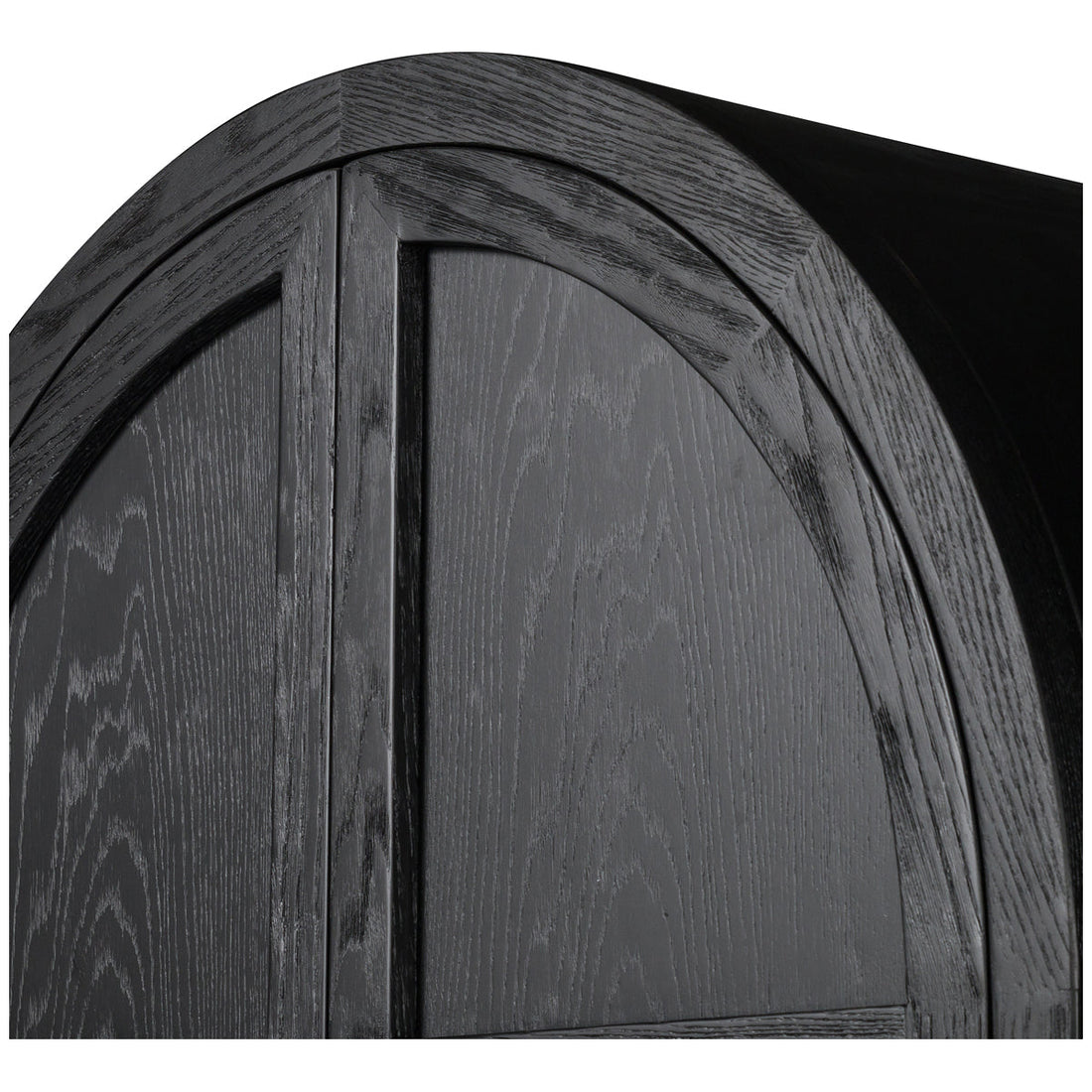 Four Hands Irondale Tolle Panel Door Cabinet - Drifted Matte Black