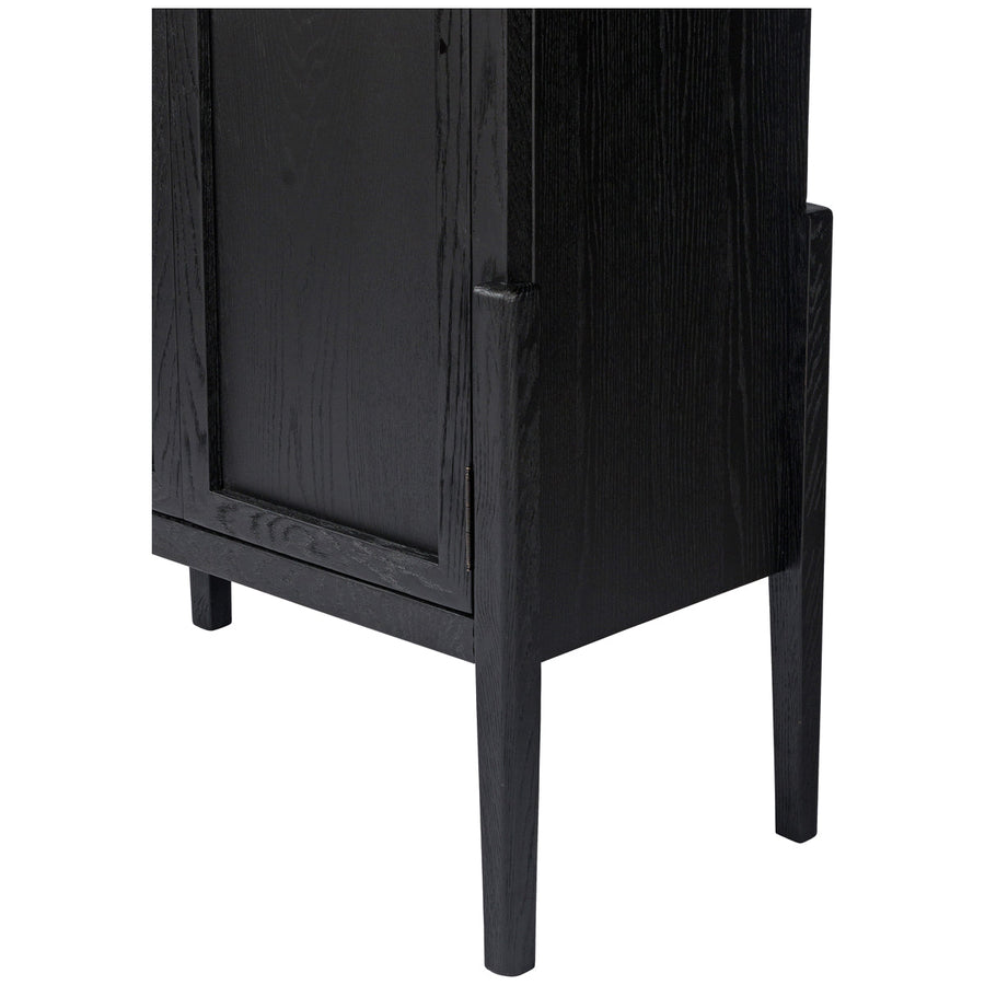 Four Hands Irondale Tolle Panel Door Cabinet - Drifted Matte Black