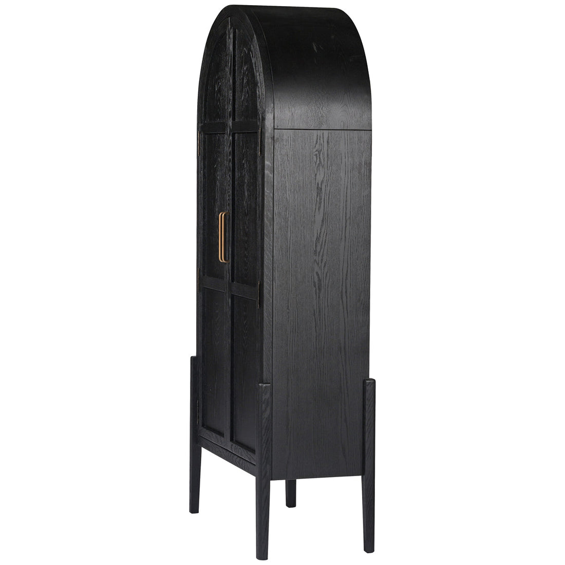 Four Hands Irondale Tolle Panel Door Cabinet - Drifted Matte Black