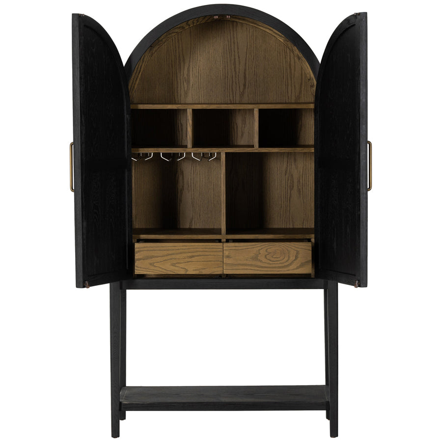 Four Hands Irondale Tolle Bar Cabinet - Drifted Oak Solid