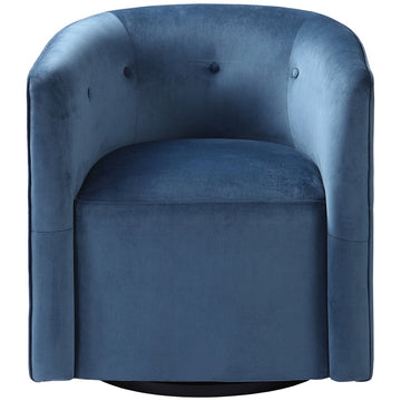 Uttermost Mallorie Blue Swivel Chair