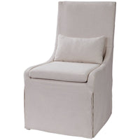 Uttermost Coley White Linen Armless Chair