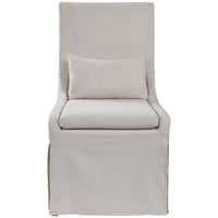 Uttermost Coley White Linen Armless Chair