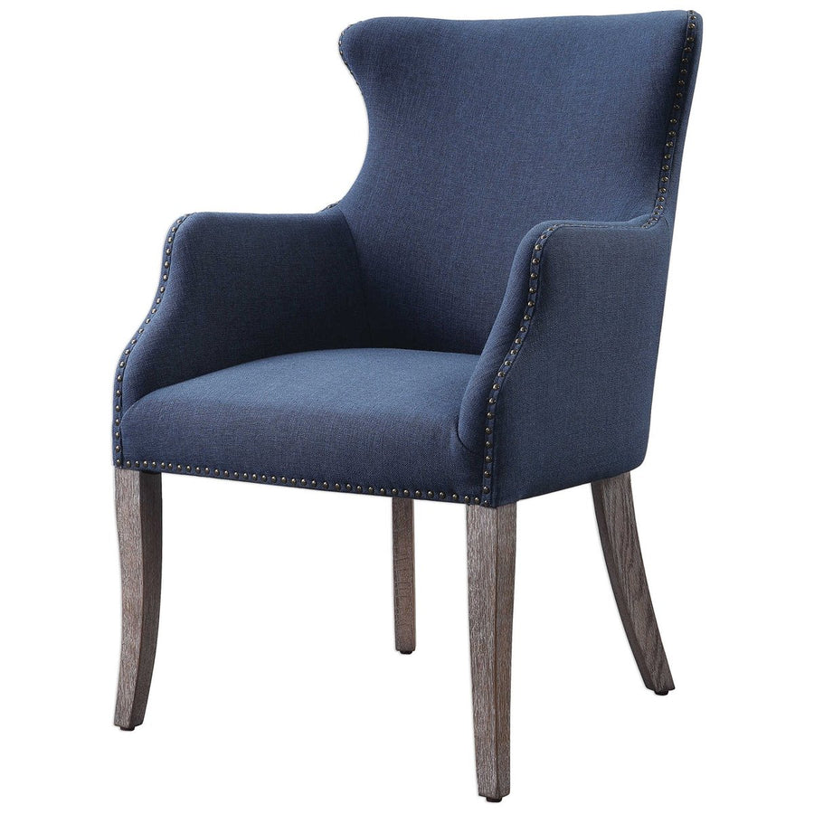 Uttermost Yareena Blue Wing Chair