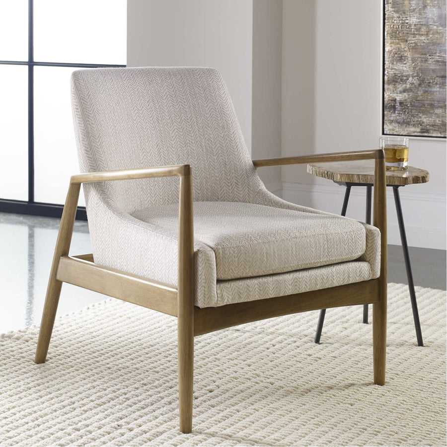 Uttermost Bev White Accent Chair