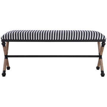 Uttermost Braddock Striped Bench