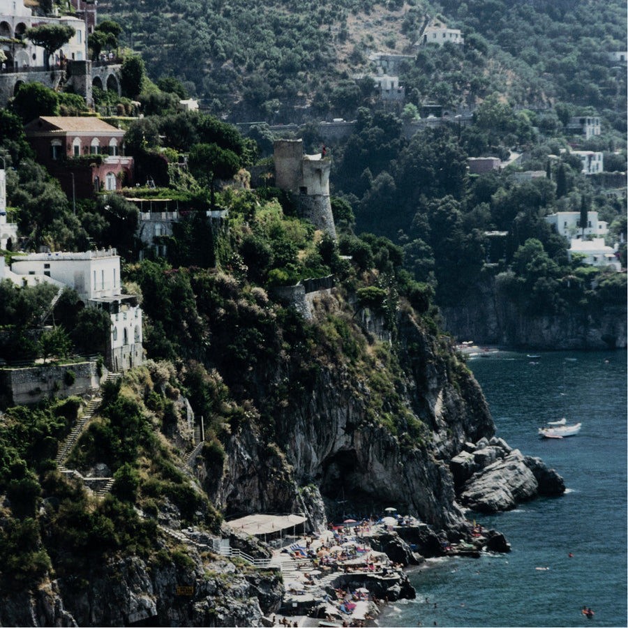 Four Hands Art Studio Beach in Positano by Slim Aarons