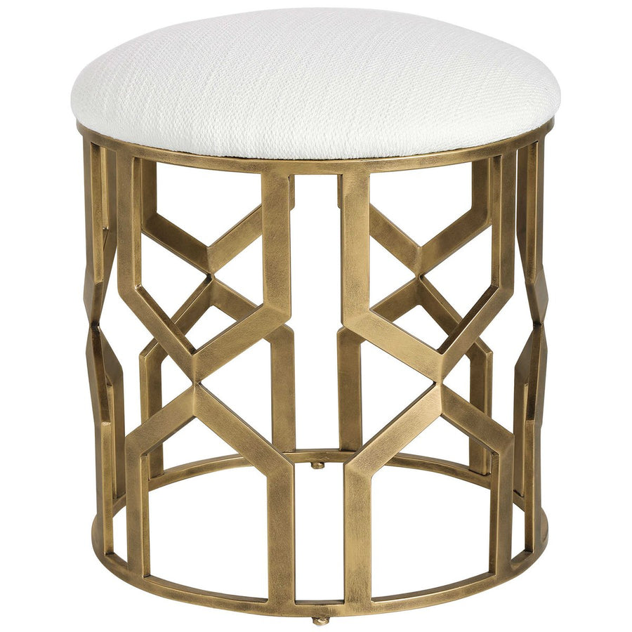 Uttermost Trellis Geometric Accent Stool