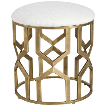 Uttermost Trellis Geometric Accent Stool