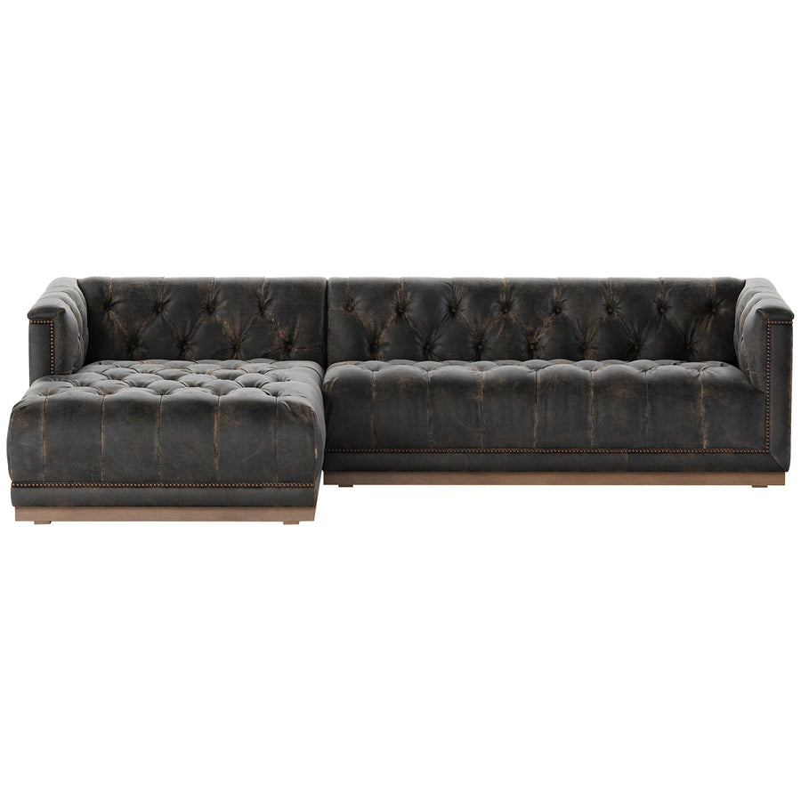 Four Hands Kensington Maxx 2-Piece Sectional - Destroyed Black