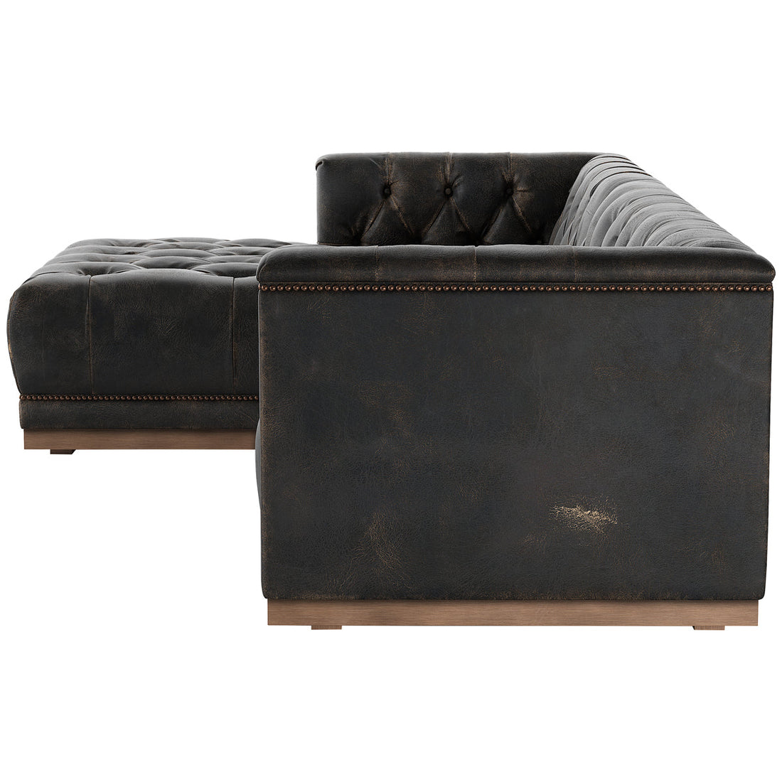 Four Hands Kensington Maxx 2-Piece Sectional - Destroyed Black