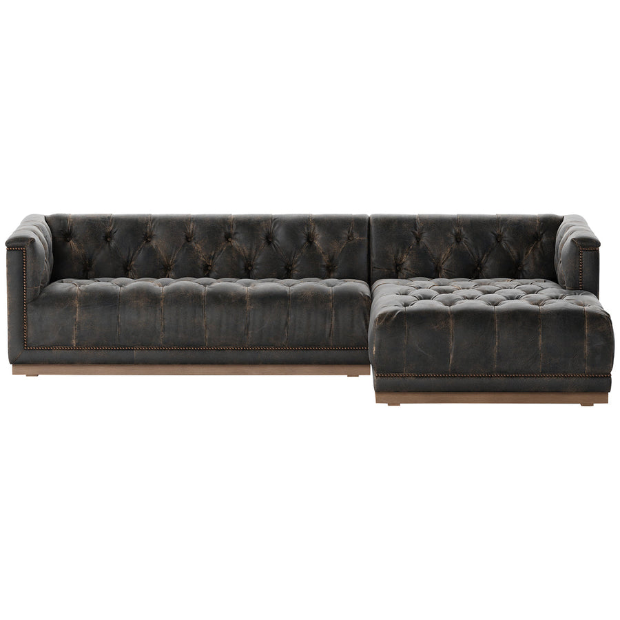 Four Hands Kensington Maxx 2-Piece Sectional - Destroyed Black