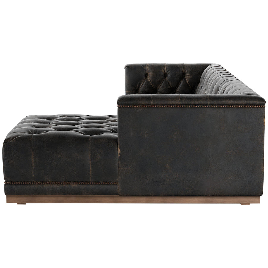 Four Hands Kensington Maxx 2-Piece Sectional - Destroyed Black