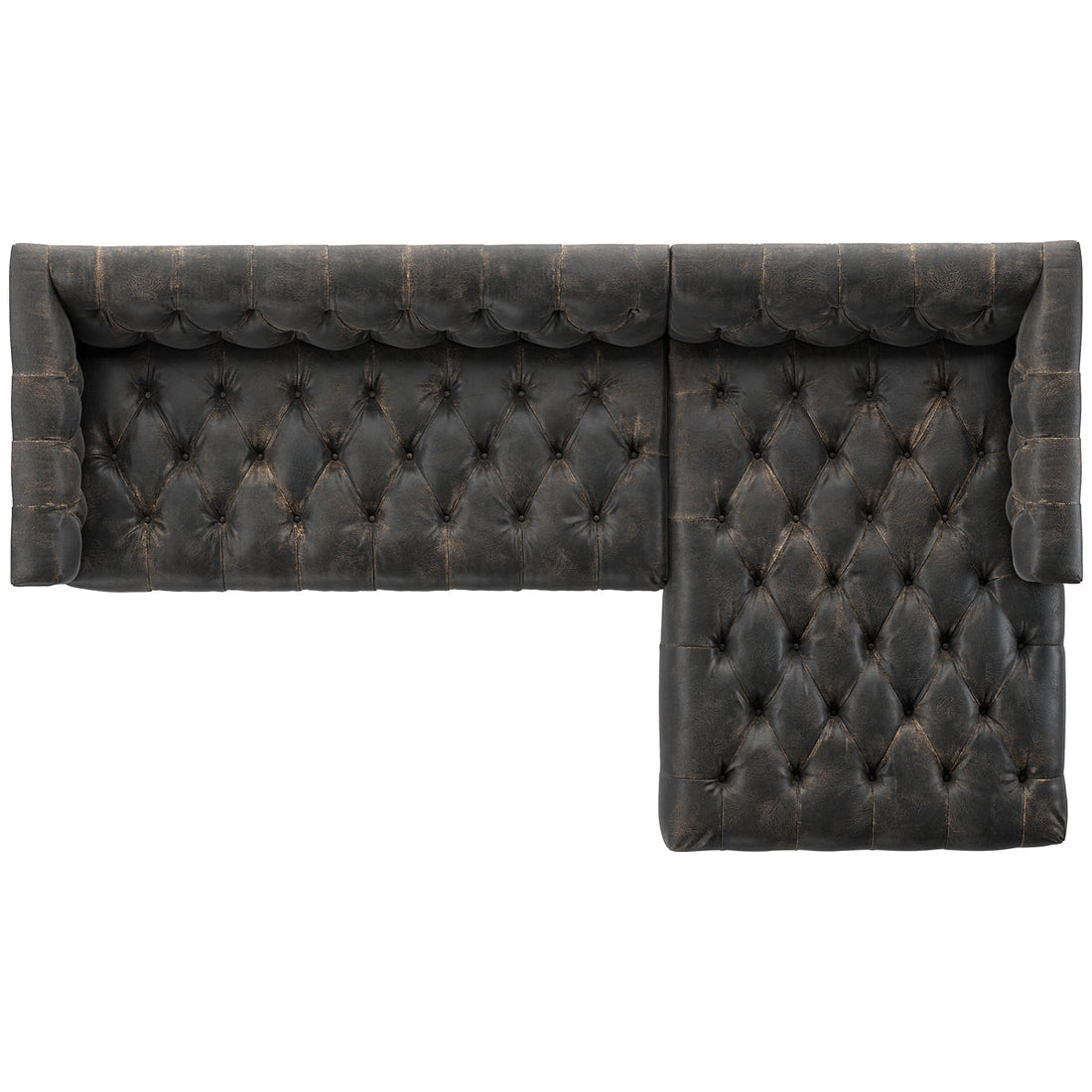 Four Hands Kensington Maxx 2-Piece Sectional - Destroyed Black