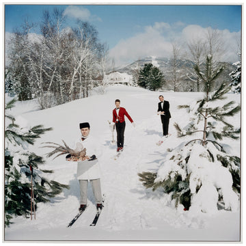 Four Hands Art Studio Skiing Waiters by Slim Aarons