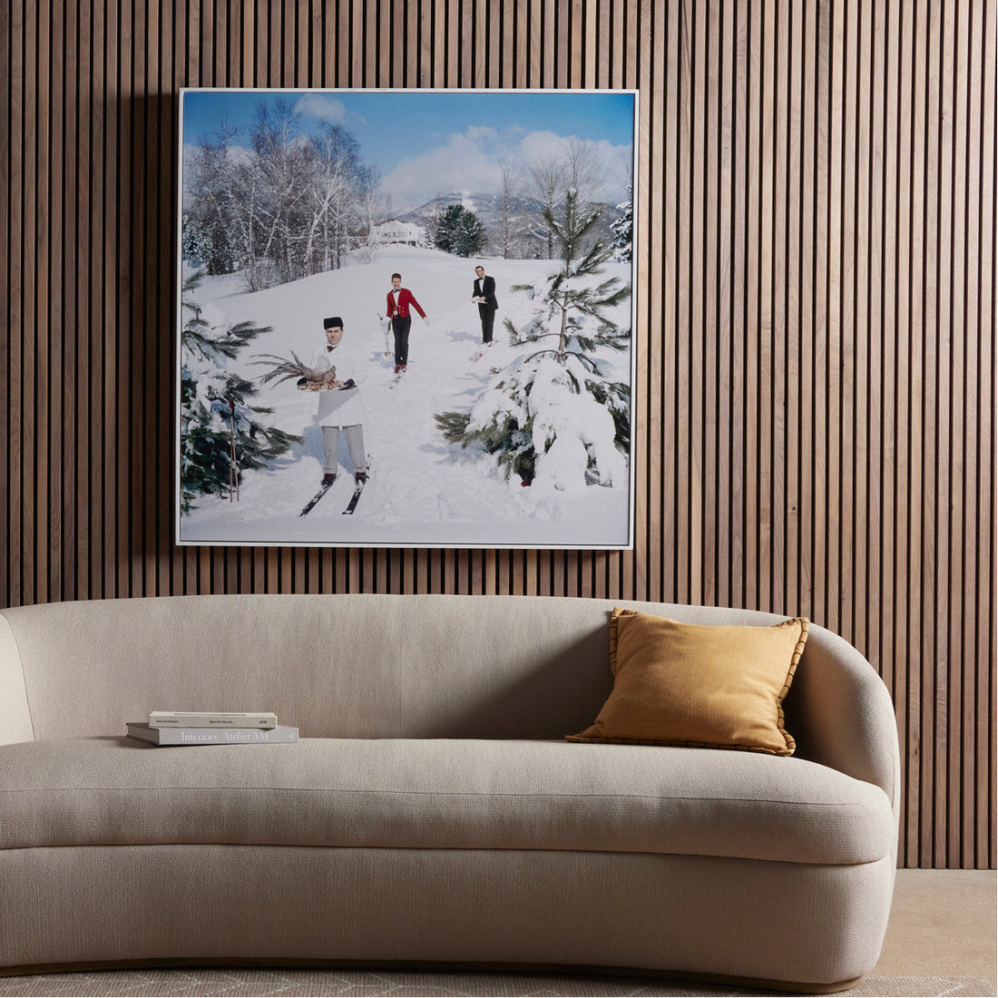 Four Hands Art Studio Skiing Waiters by Slim Aarons