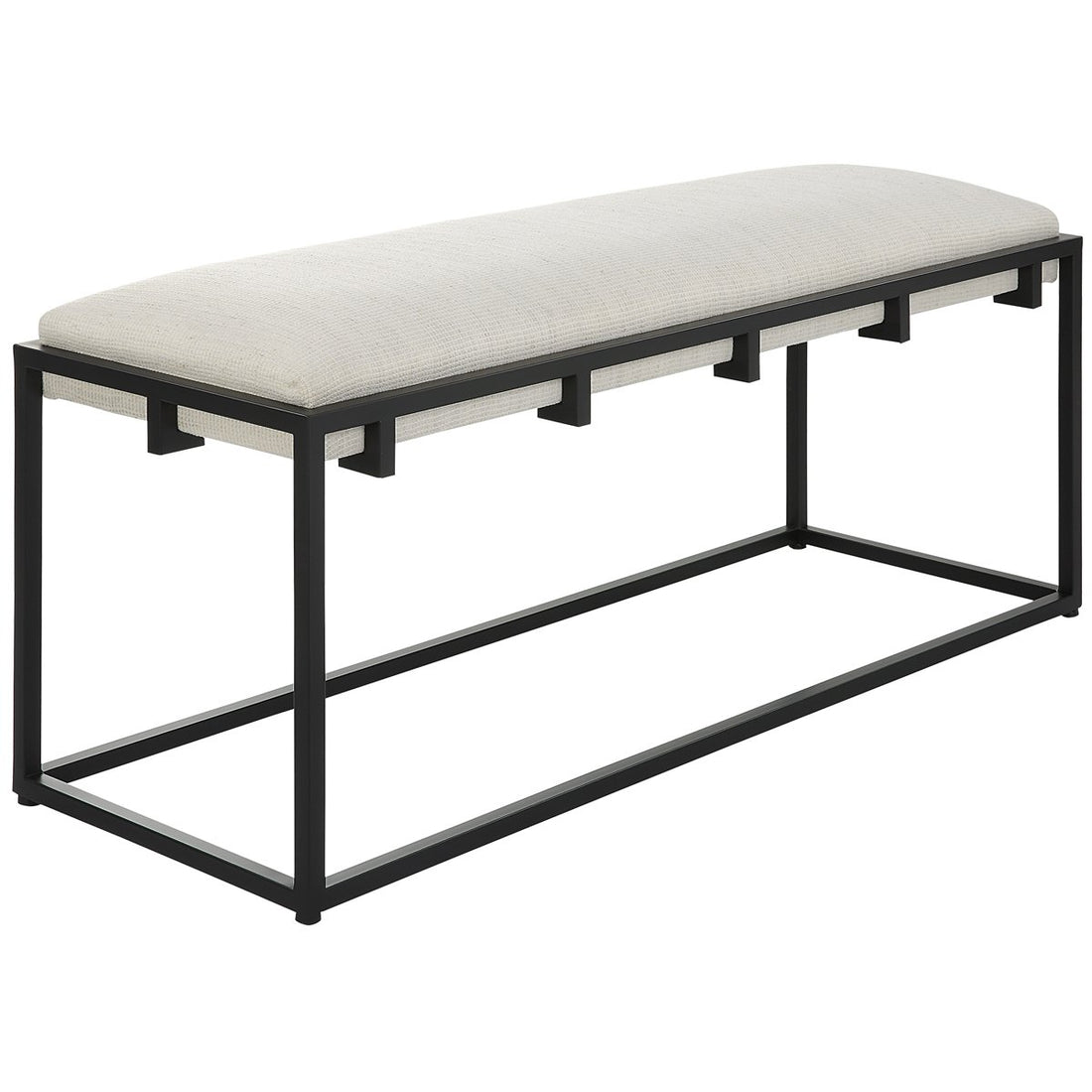 Uttermost Paradox Iron & Fabric Bench