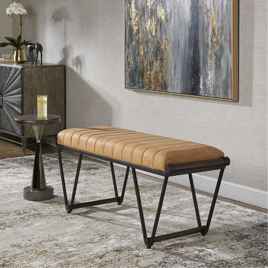 Uttermost Woodstock Mid-Century Bench