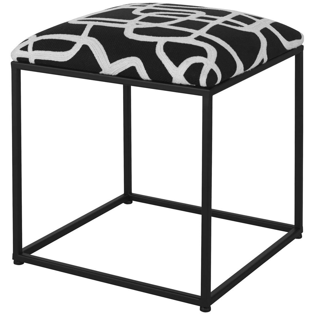 Uttermost Twists and Turns Fabric Accent Stool