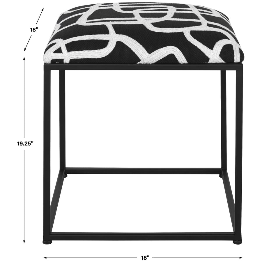 Uttermost Twists and Turns Fabric Accent Stool