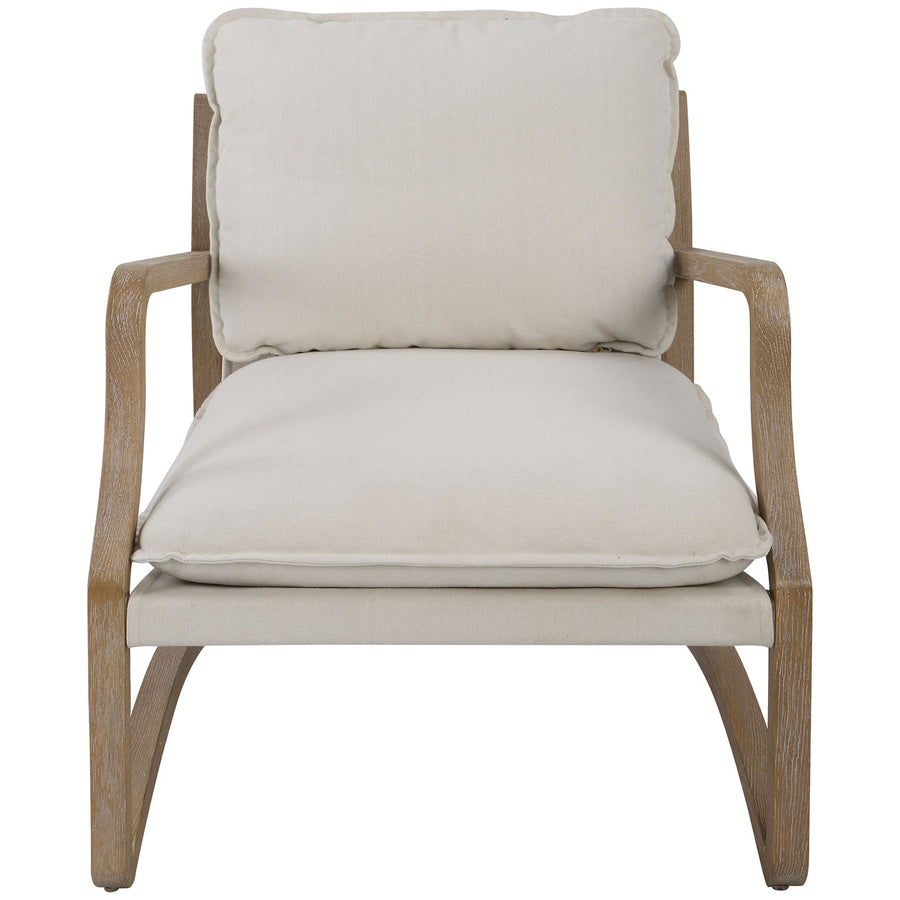 Uttermost Melora Solid Oak Accent Chair