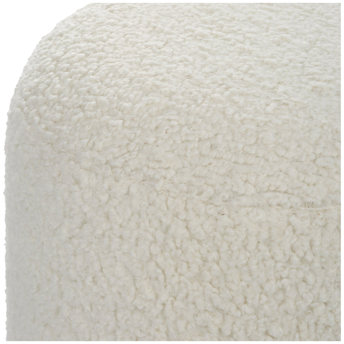 Uttermost Arles White Shearling Ottoman